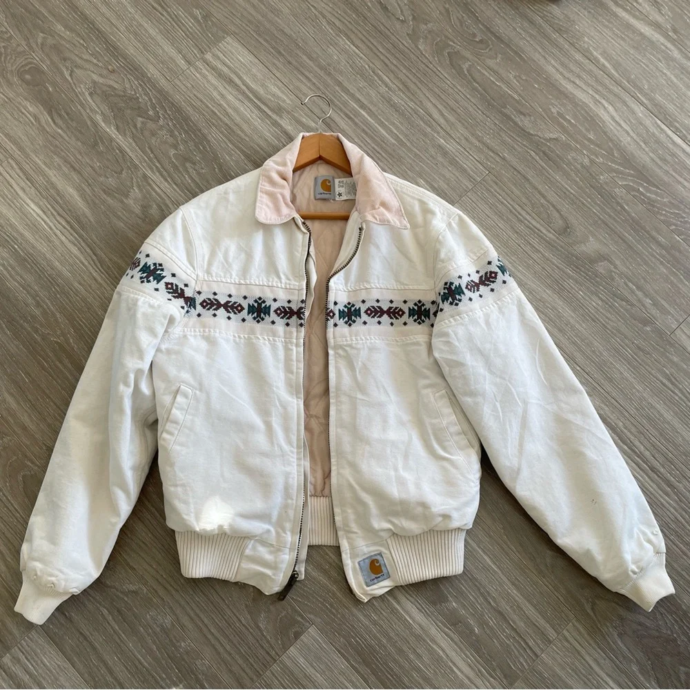 Carhartt | Jackets & Coats | Vintage 9s Carhartt Cream Santa Fe